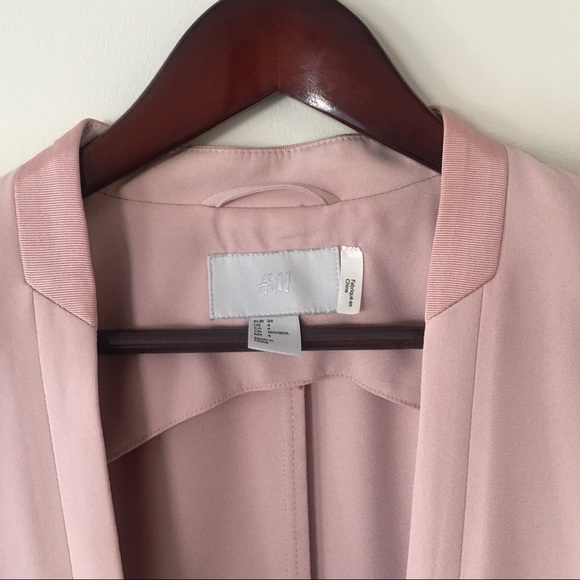 H&M Dusty Rose Pink Unstructured Casual Blazer - Picture 4 of 6
